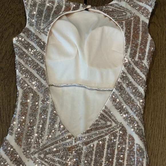 Eureka Mermaid Rose Gold Sequin Dress Women’s Size XS Prom Wedding Formal - Picture 6 of 9